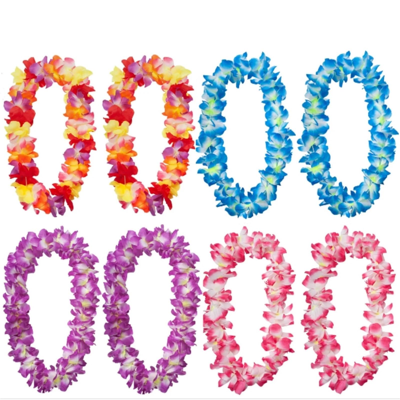12–48 Stück verdickte Hawaiiketten, tropische Blumen, Halskette, Strand, Hawaii, Luau, Party-Geschenke, Pool, Tiki, Geburtstagsparty-Zubehör Für Partys