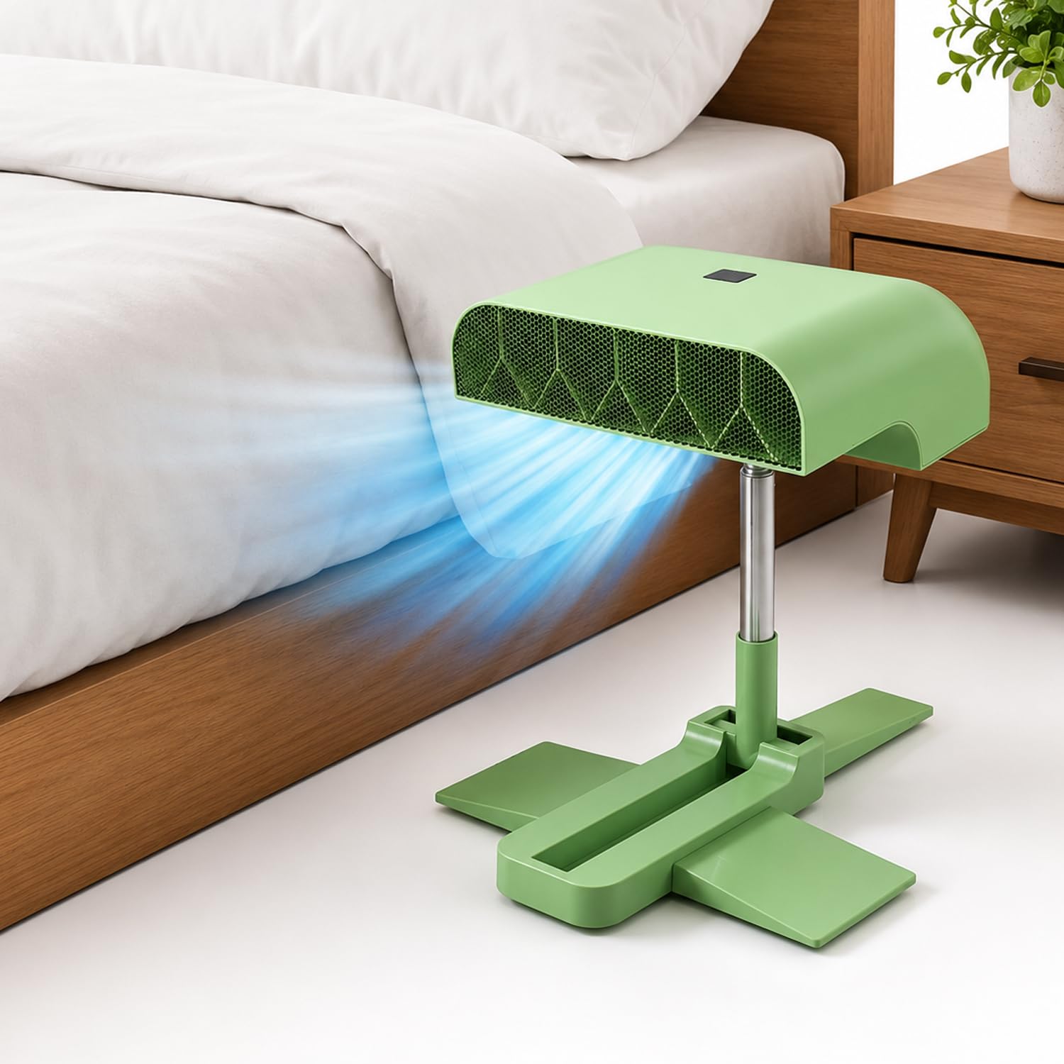Système de refroidissement pour lit rechargeable avec 5 vitesses et télécommande sans fil Green