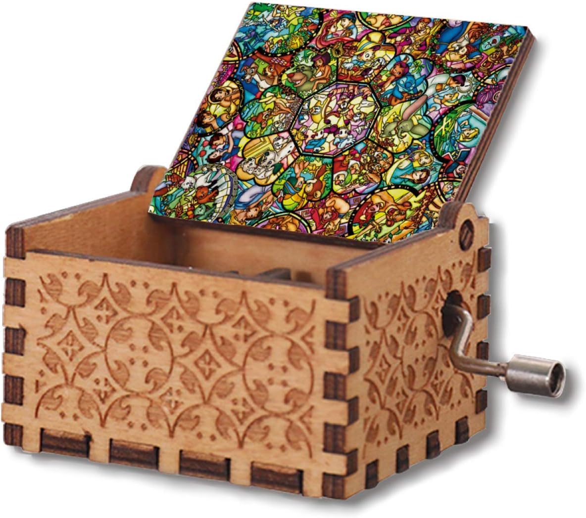 お気に入り ステンドグラス木製オルゴール Vinmen You 友人へのギフト 女の子 男の子 子供 オルゴール 手回し式 Sunshine My Are オルゴール Www Factana Com