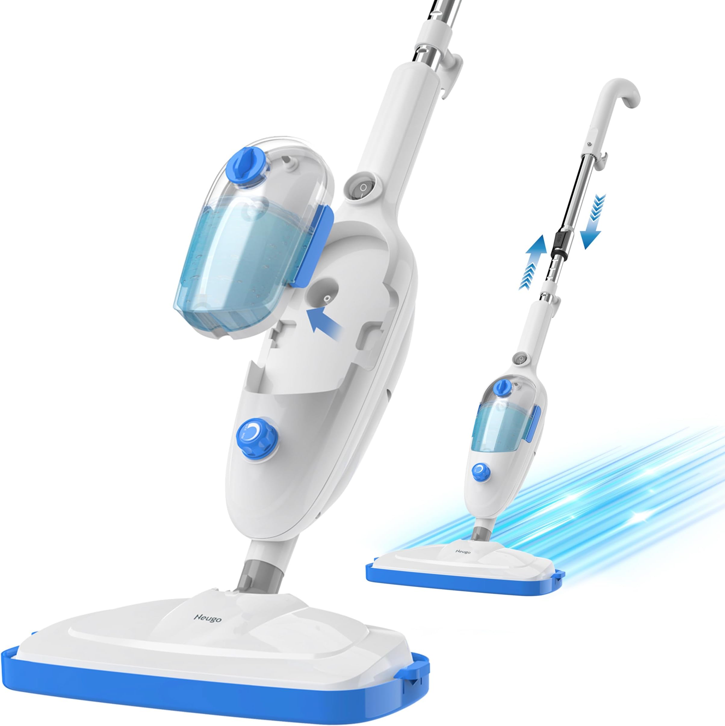 Balai Plat Vadrouille Avec 100 Lingettes - Pour Sols Carrelage, Bois, Stratifié (nettoyage Sec/humide)