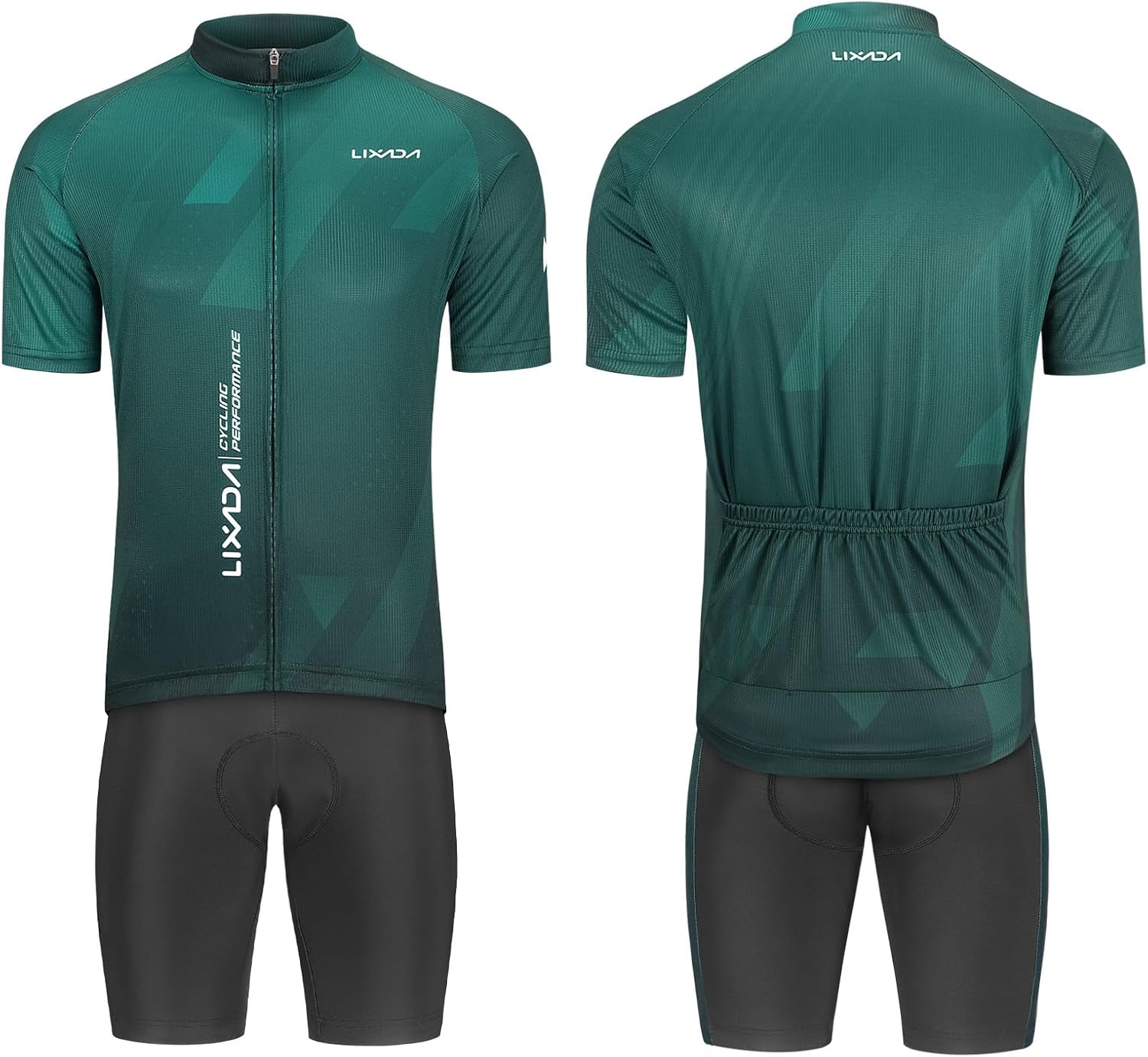 Lixada Men's Cycling Jersey Short Sleeve with Padded Shorts Quick-Dry Summer Short Bike Clothing Bicycle Shirts Pants Set - Image 8