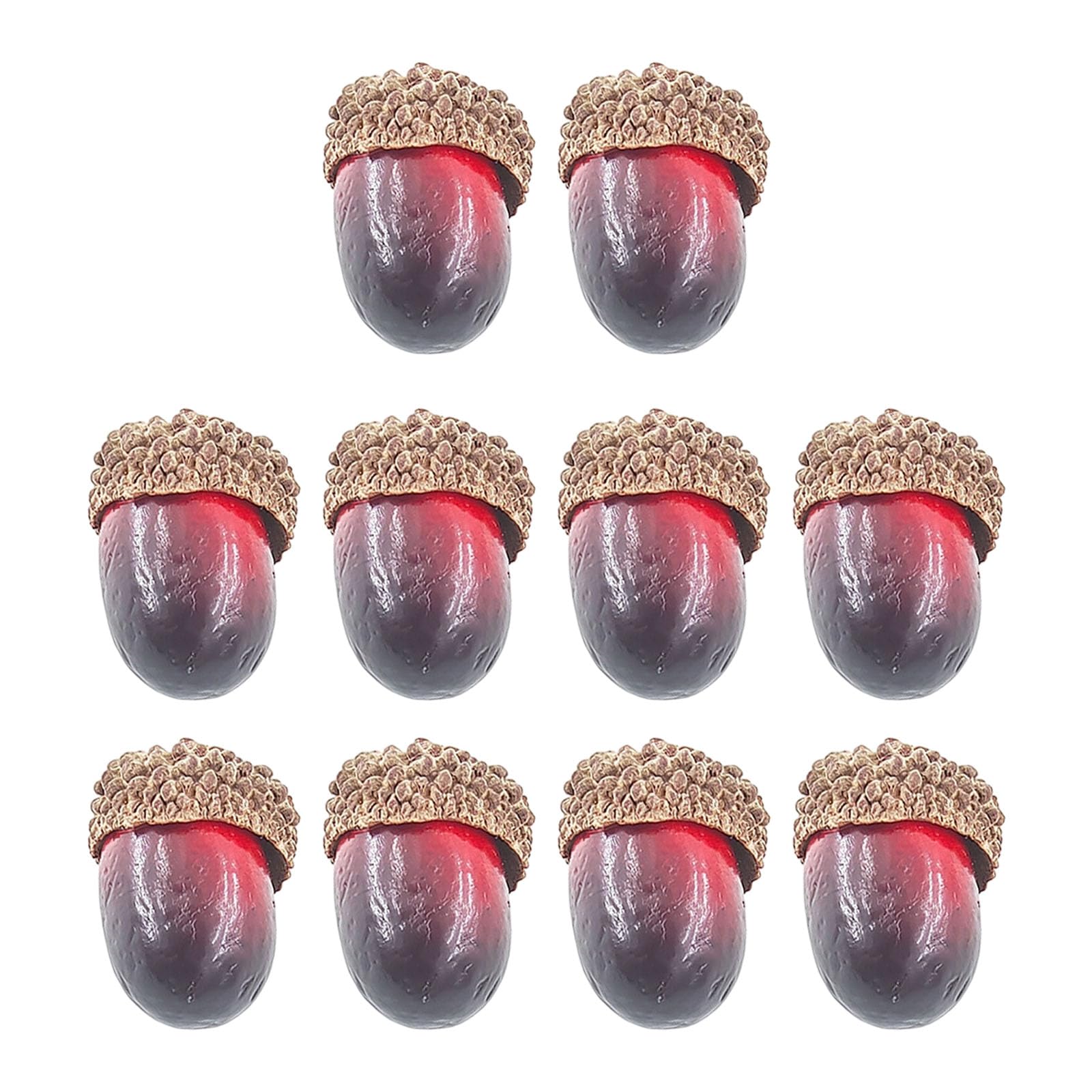 Piceioep 10Pcs Realistic Artificial Nut Ornament for Wreath Making Christmas Tree Decoration Halloween Party Decoration Artificial Nut