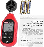Vista 9 de UNI-T UT363BT - Medidor de velocidad de viento Bluetooth, mini anemómetro digital de mano con termómetro y máximominuto para recolección de datos