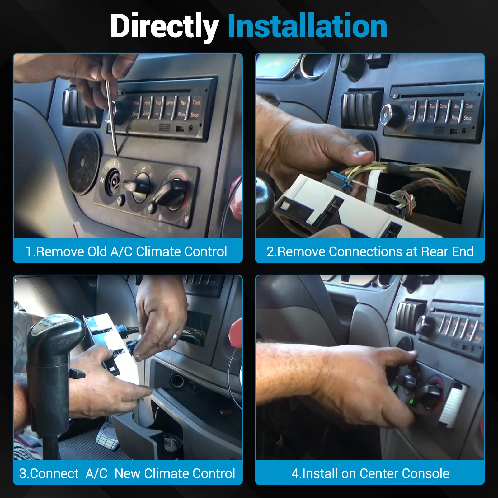 A/C Climate Control Module Panel – For Peterbilt Trucks – Q21-6119 – 8+16 Pin – Direct Fit