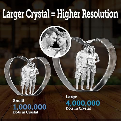 Miniatura 4 de Corazón de foto, regalos personalizados para esposa, papá, madre, abuelo, ella, mamá  Regalo personalizado con tu foto, regalos para parejas, base