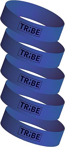 Vista 13 de Tribe Lifting - Bandas de resistencia de tela para glúteos y piernas Juego de 5 bandas de tela para entrenamiento Bandas gruesas de glúteos