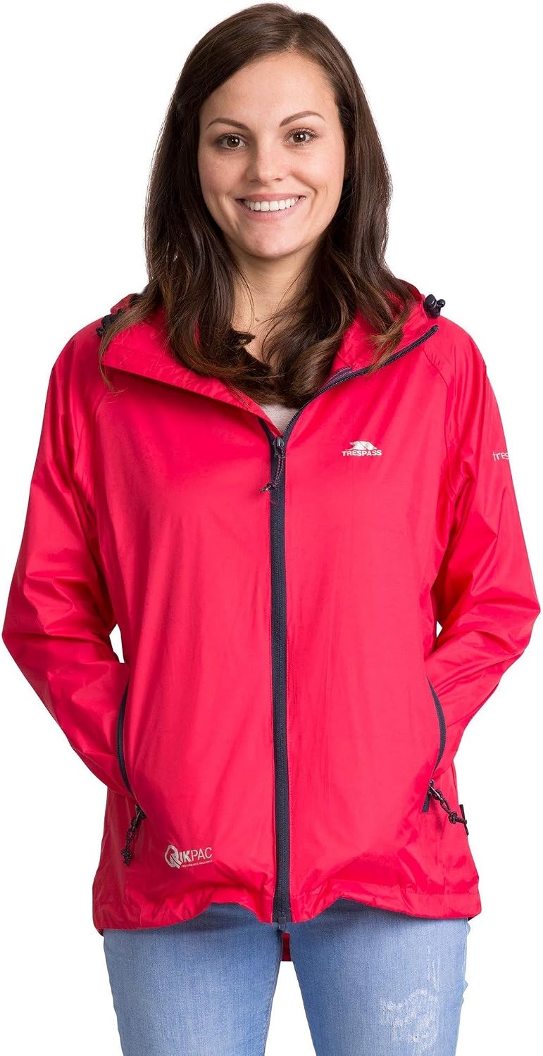 Trespass Womens/Ladies Qikpac Waterproof Packaway Shell Jacket (L) (Navy)