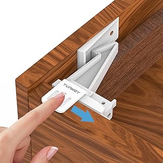 Baby Proofing Cabinet Locks 12-Pack, Slider Unlock Invisible Cabinet Locks for Baby Proof，3M Adhesive No Drilling Installation，Child&Baby Safety Cabinet Locks，Safety Latches for Kitchen & Bedroom