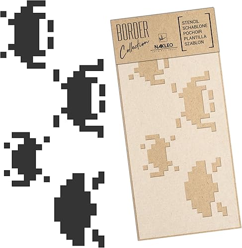 Miniatura 10 de NAKLEO Plantilla de pared de borde de 8,3 x 17,7 pulgadas, patrón de nudos de vela de cuerda, plantilla de plástico reutilizable, rayas de pintura,