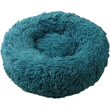 XJHKG Donut Dog Cat Bed, Round Warming Pet Bed with Non-Slip BottomTeal,Large