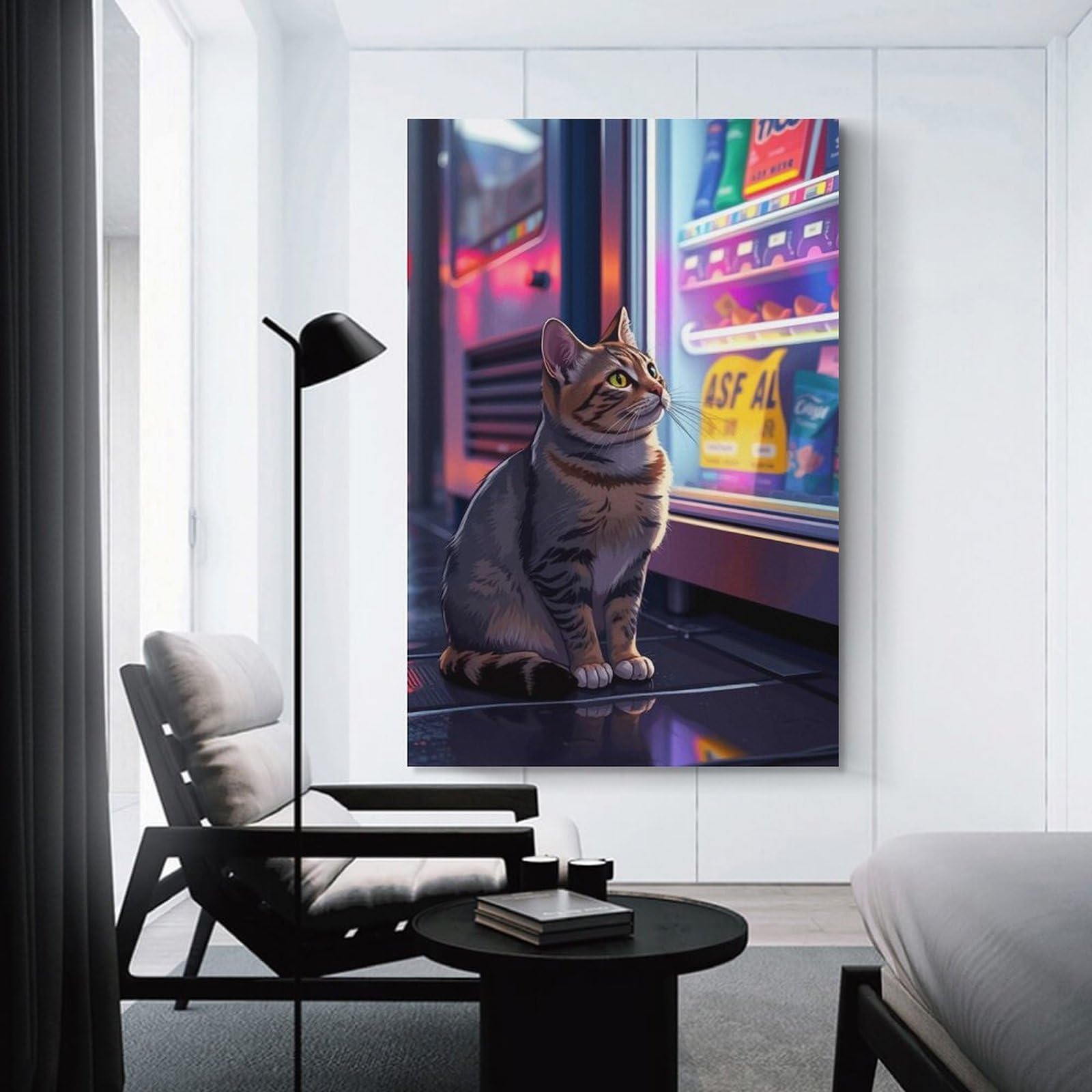 Junmoney The Vending Machine Wall Picture Print 20x30inch(50x75cm), for Lounge Decor, Offices Or Entryway Styling, A Flexible Wall Accent for Shared Spaces