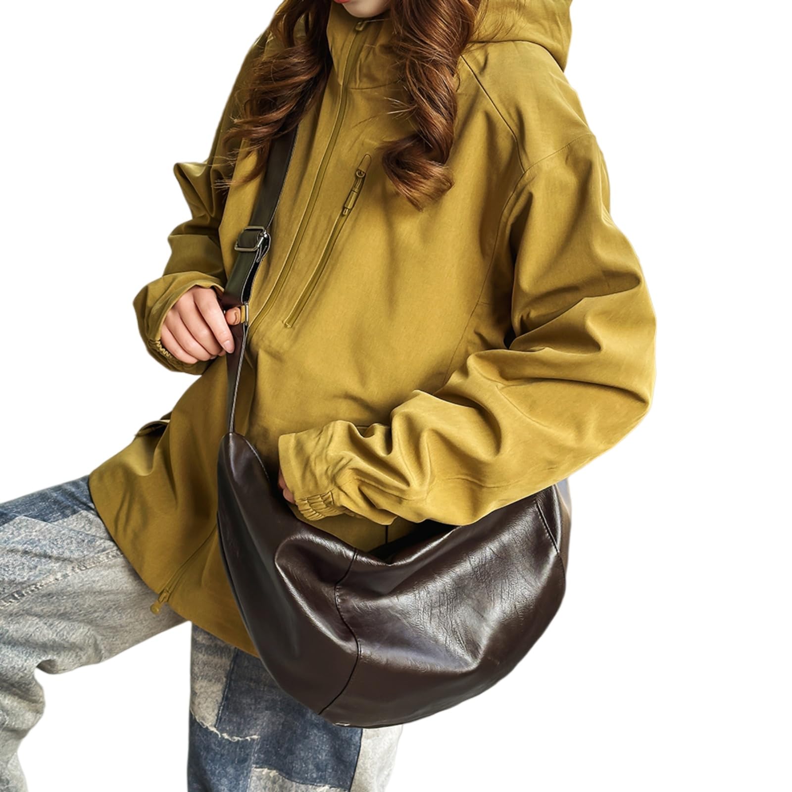 Beauty Case Borsa A Spalla Leggera, Casual Crossbody con Spazioso Deposito per Gite All'aperto-dahaohei