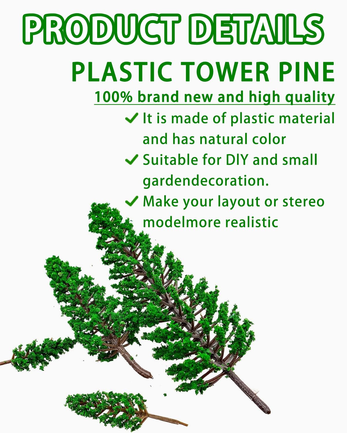 Modello Misto Alberi, 15 pcs,Basi per Diorama, Alberi di Plastica per Progetti,Modello Alberi in Miniature,Alberi Modello, per Diorami, Alberi Modellismo,4-12 cm