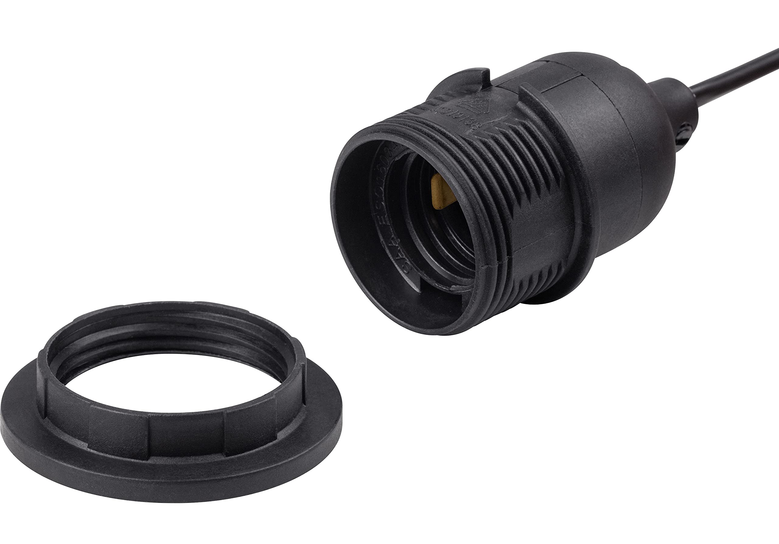 Meister Lot De 3 Douilles E27 3,5 M Noir Avec Interrupteur - Câble Pour Lampe Bricolage, Suspensions Et Lampes Sur Pied