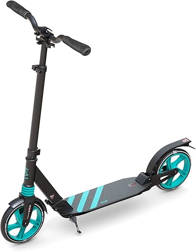 6KU Kick Scooter for Kids Ages 8-12 with Suspension System, Adjustable Height, Quick-Folding Design, and Shoulder Strap - Safe and Smooth Ride for