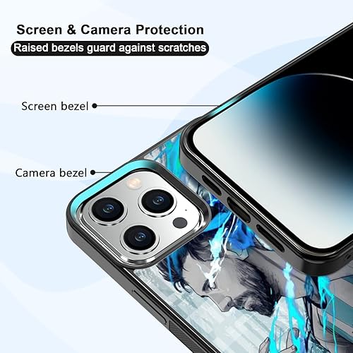 Miniatura 2 de Cool Soccer - Funda para iPhone 14 Pro Max, diseño antideslizante y absorción de golpes, marco de gel de sílice suave, funda negra para