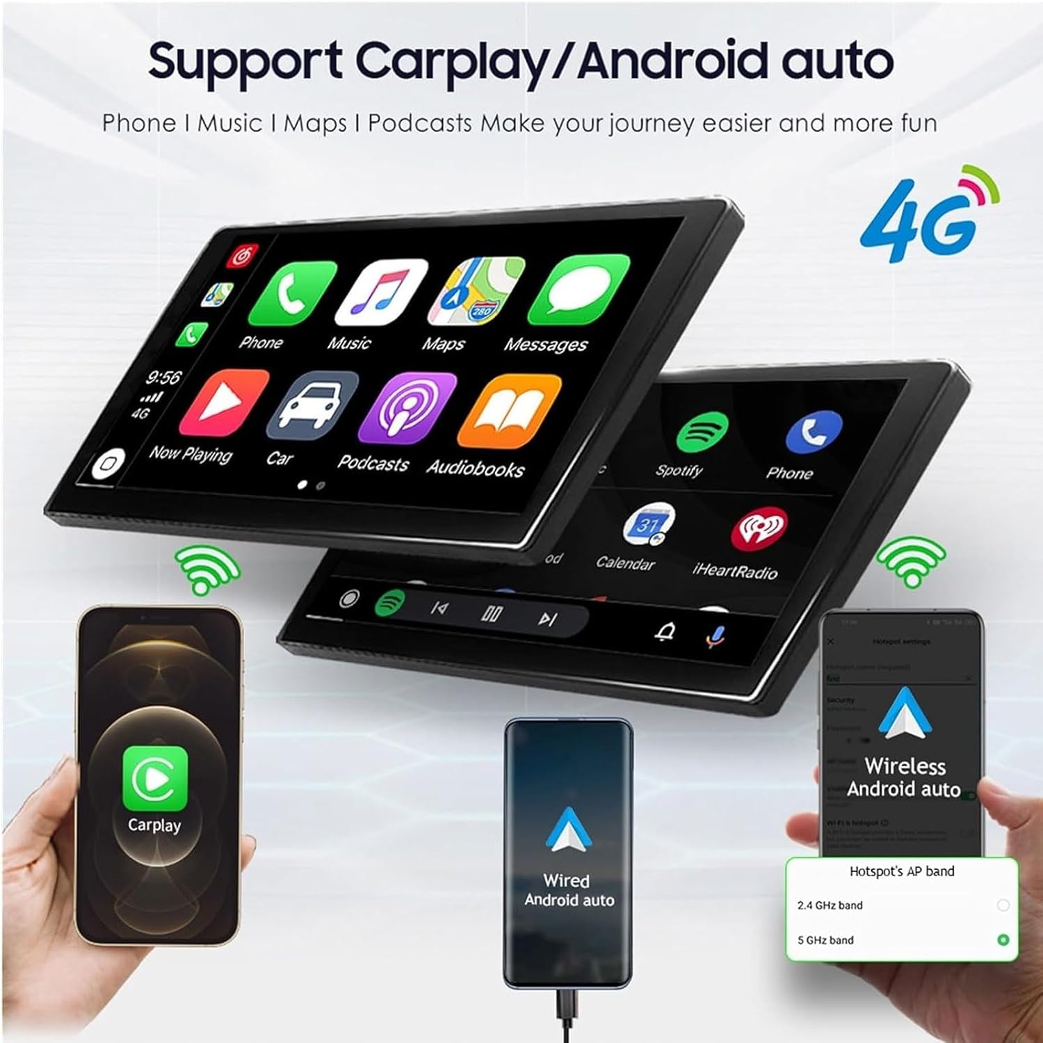 12.1 Inch Android Car Radio Upgraded for Maserati GT GranTurismo 2007-2015 Multimedia Player GPS Navigation Carplay WiFi 4G Auto Stereo Receiver Replacement Head Unit (4G 64GB Carplay)-LRD