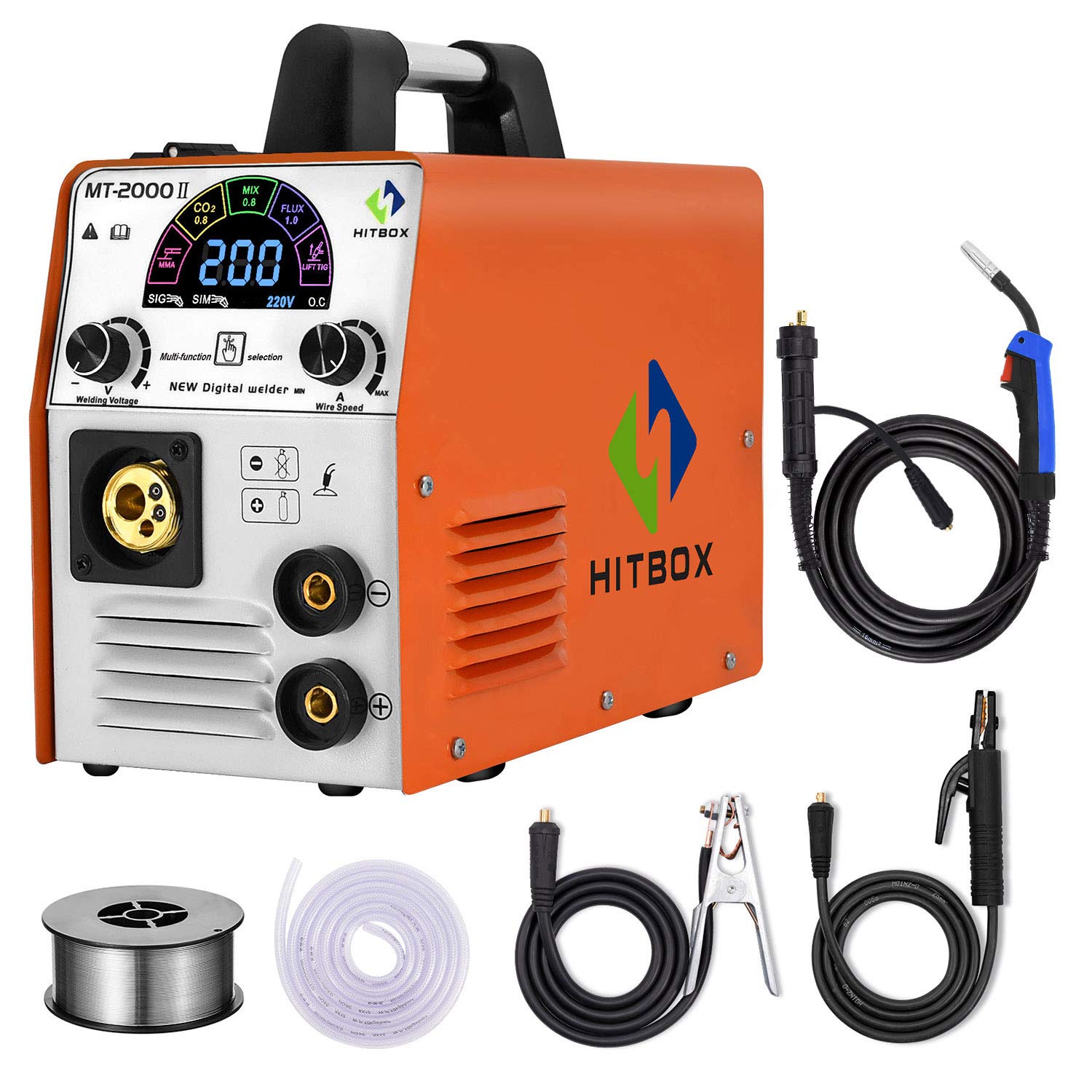 Buy HITBOX 200A MIG Welder , 5 In 1 Smart Colorful LCD Screen
