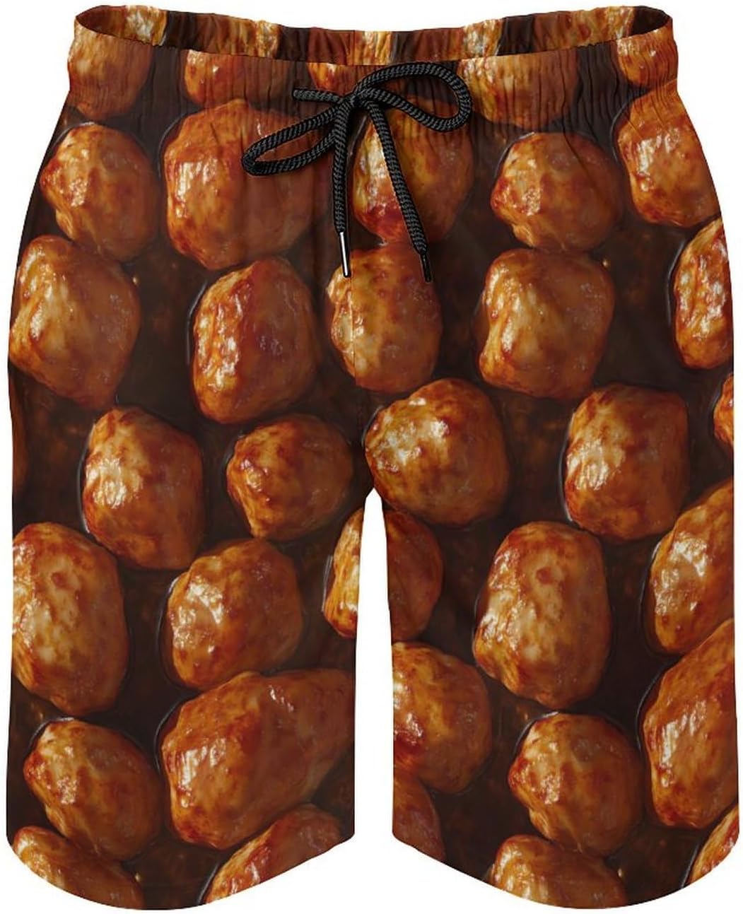 Tater Tots Food Casual Men's Swim Trunks Novelty Summer Beach Shorts Swimwear with Pocket