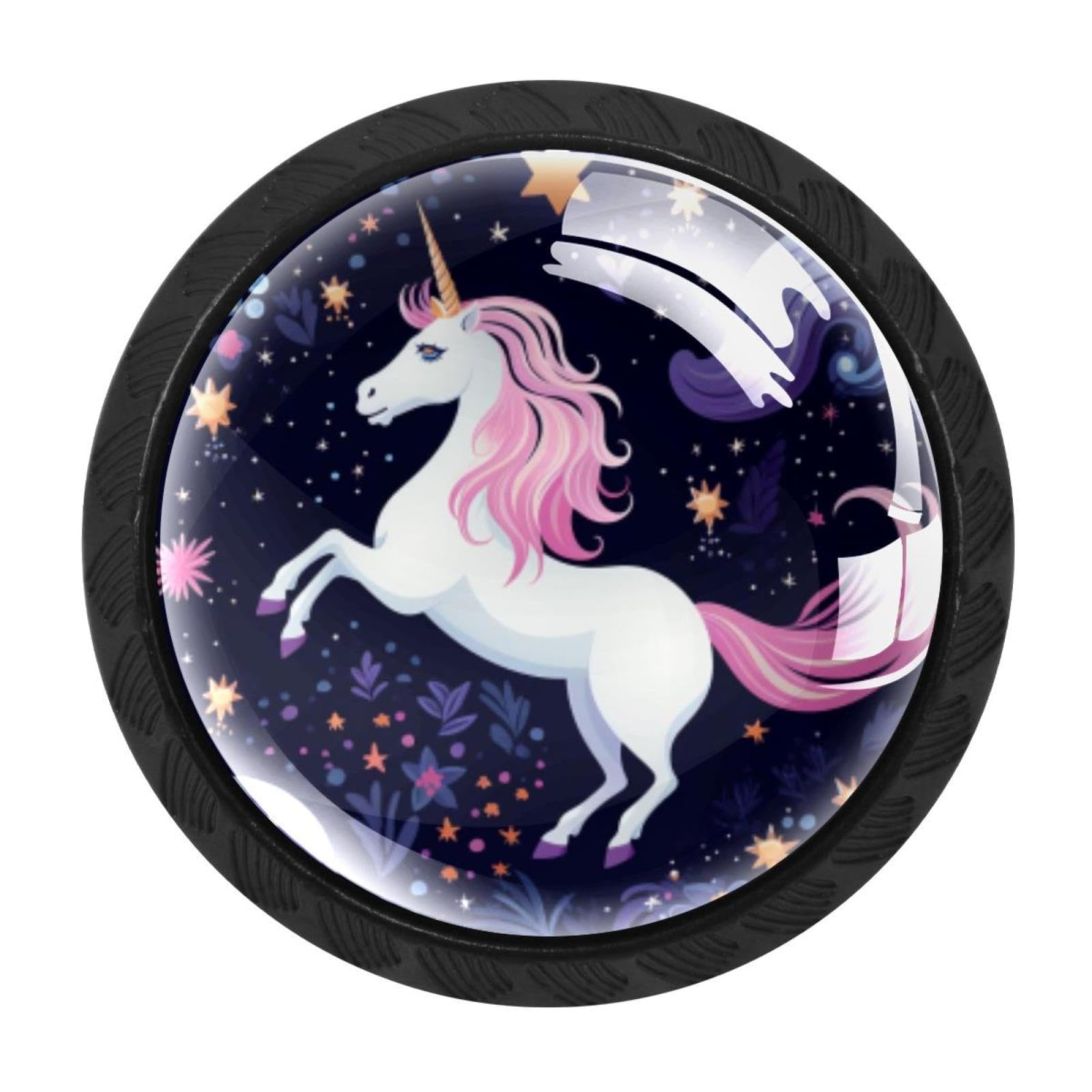 Chenzzzz Multicolored 05 4 Pack Starry Unicorn Drawer Knobs Cabinet Knobs Crystal Glass Knobs Pulls Handles For Kitchen Cabinet Hardware Cupboard Door Dresser Wardrobe Home Decor