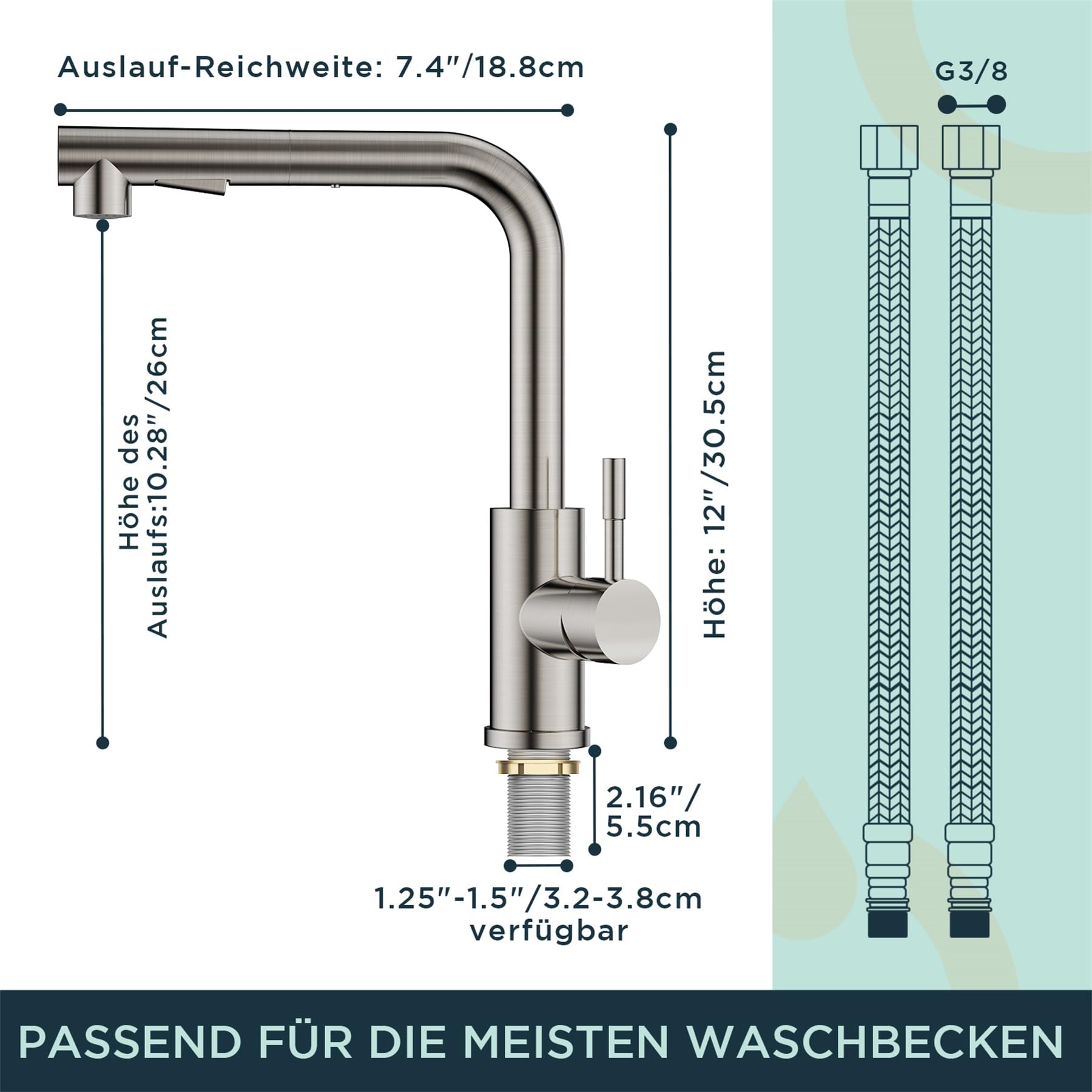 Lente Uittrekbare Kraan 360 Graden Keukenspoeling Afwaskraan Dubbele Functiesproeier Uittrekbare Zwarte Keukenkraan Wassen Vaatwasser Spuitmachine Afwas Commerciële Spoelbakken
