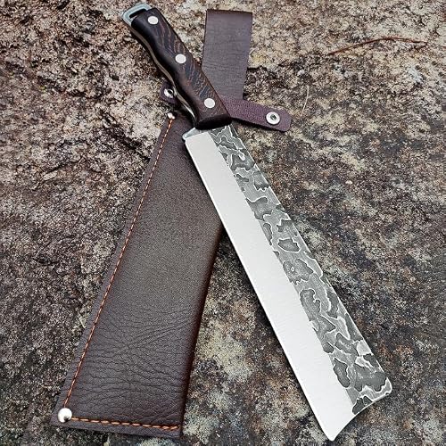 ZOOM.LZ Bush Machete Billhook Sickle Knife for Yard Work Machete for Cutting Trees Machetes Sickle Heavy Duty Machete for clearing Brush Garden Tools Camping Machetes - Thumbnail 5