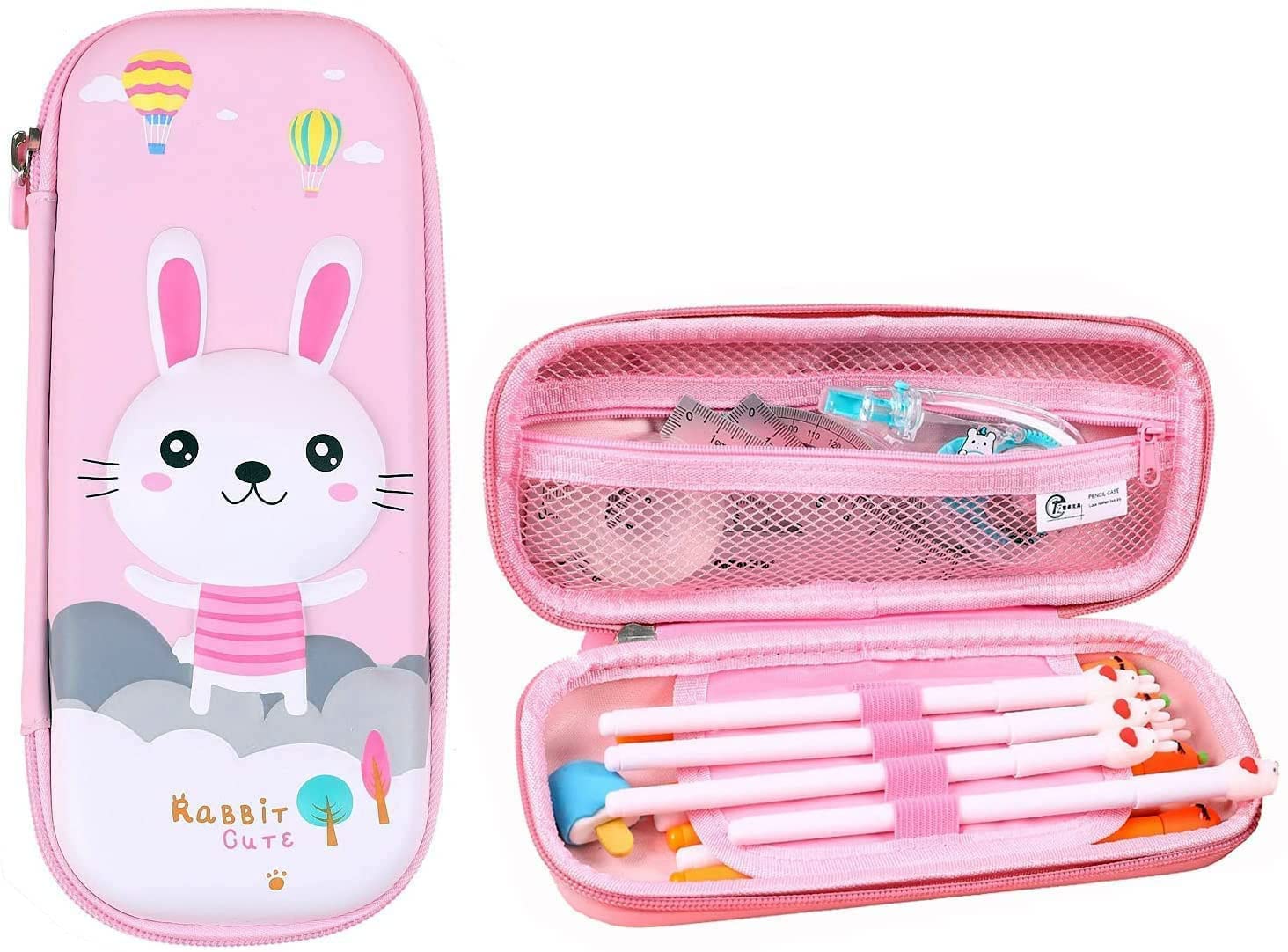 Brand Conquer 3D Hardtop Eva Rabbit Design Pencil case for Girls, Kids