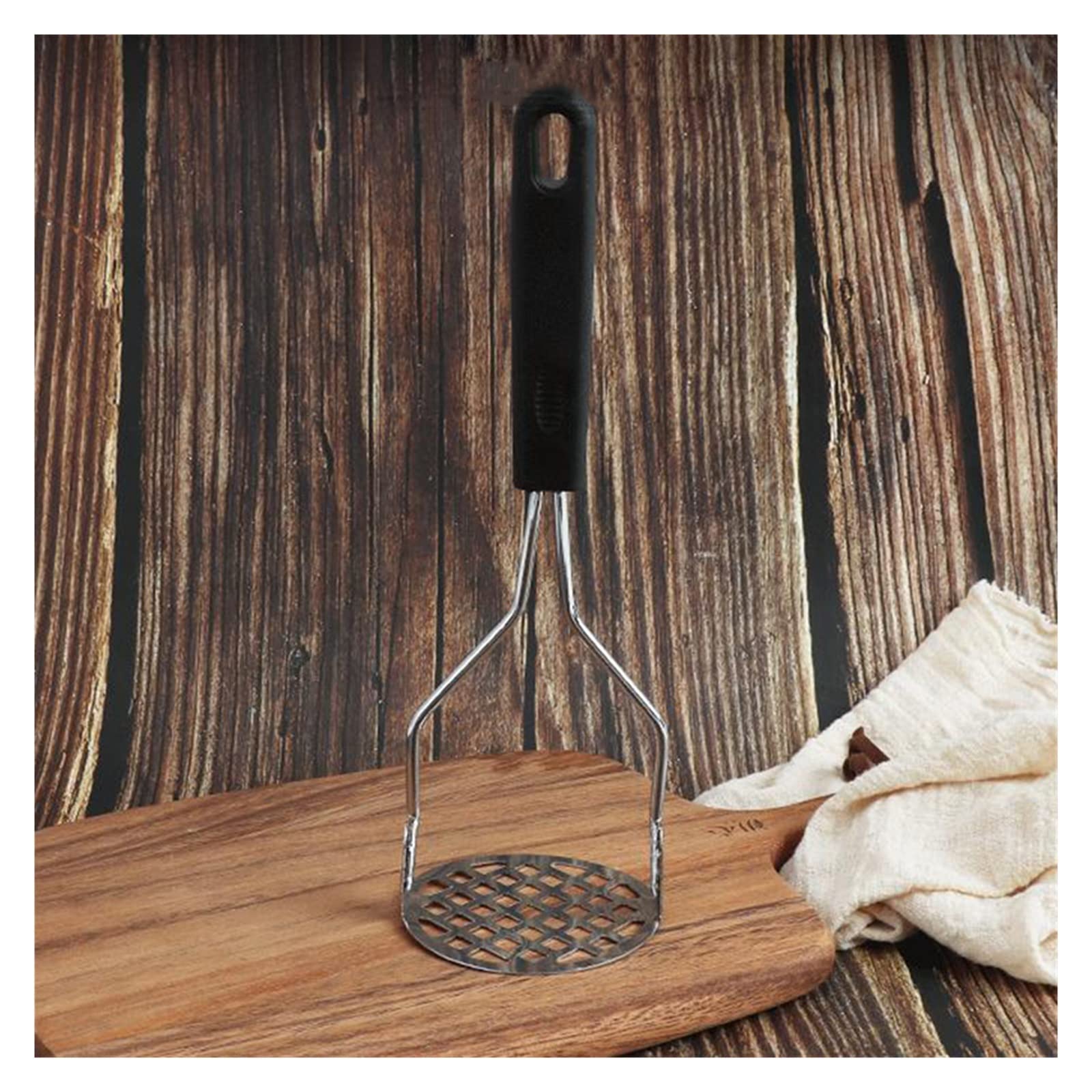 Stampfer, Kartoffelpresse, Edelstahl, Kartoffelstampfer, Süßkartoffelstampfer, Kartoffelzerkleinerer, Knoblauchzerkleinerer, manueller Stampfer, Küchenhelfer, Stampfer