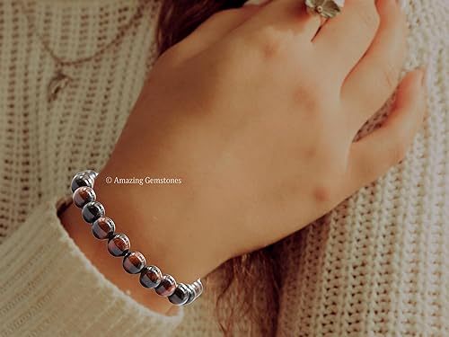 Miniatura 175 de Amazing Gemstone Pulsera de cristal para mujeres y hombres, pulsera de cristal curativo de protección, pulsera elástica con cuentas de piedras