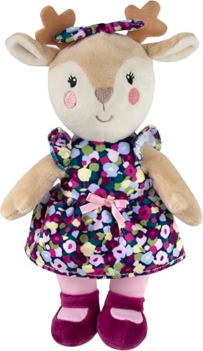 My First Doll, First Soft Plush Baby Doll con sonajero  Muñeca de trapo de felpa de 12 pulgadas para bebés, niñas y niños pequeños (Dalia (ciervo))