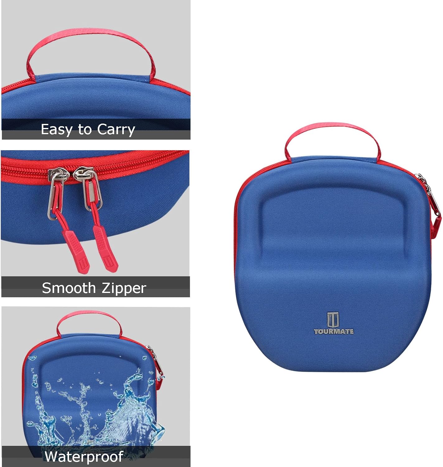 Hard Travel Case for A20 Wireless Headset Gen 2, Protective Carrying Storage Box（CASE ONLY） (Navy Blue & Red) - Image 6
