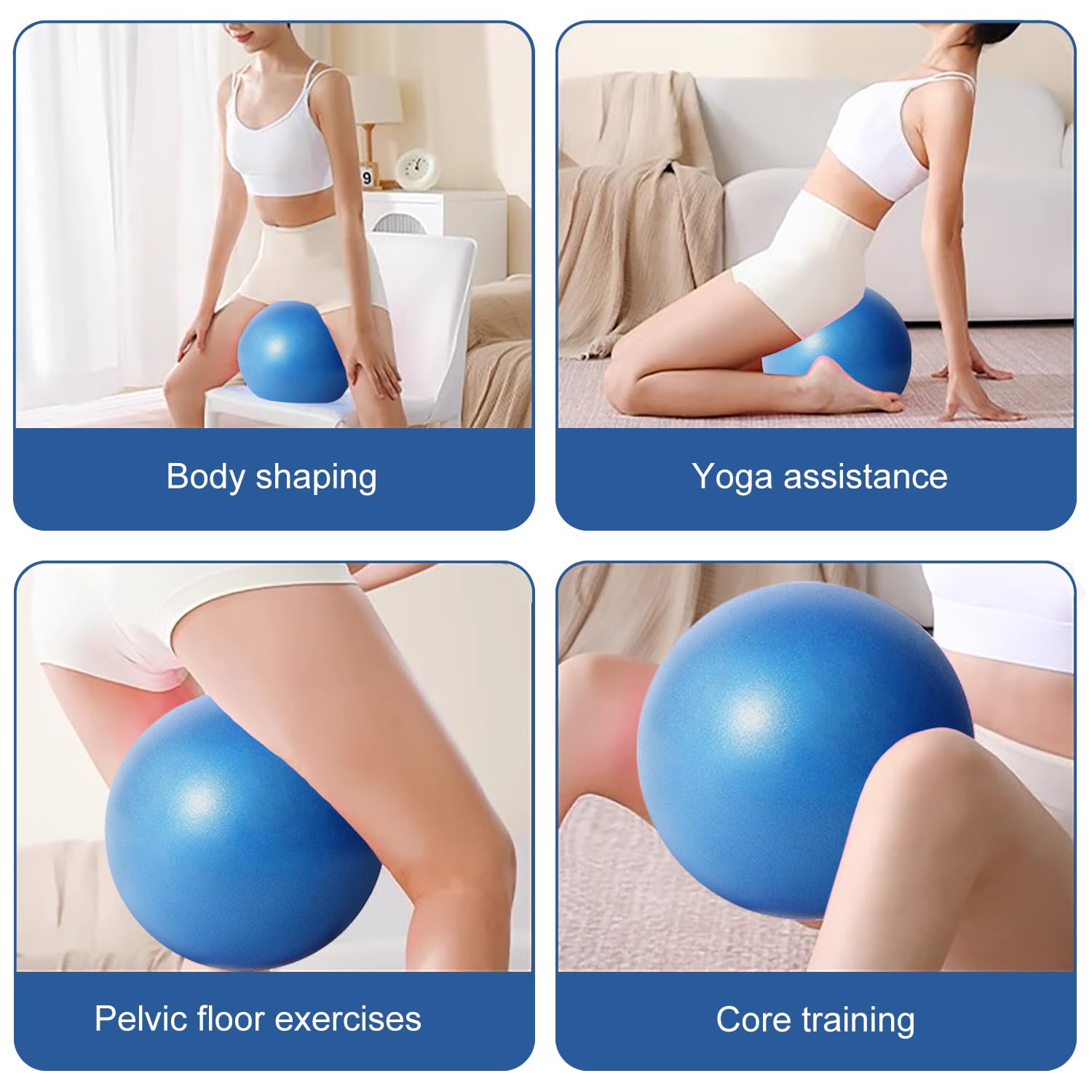 Palla Da Pilates E Yoga 25 Cm - Antiscivolo, Anti-Scatto, Per Allenamento Addominali, Spalle E Equilibrio
