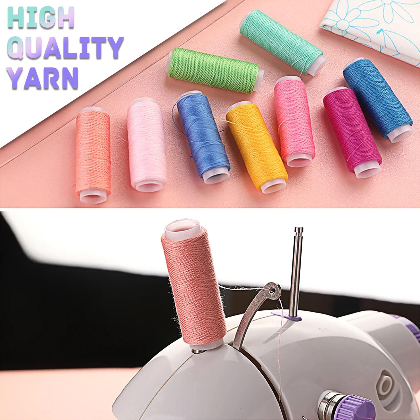 Set Filo Da Cucire 36 Colori - 400 Iarde Per Rotolo + 36 Bobine - Filo Poliestere Per Macchine Da Cucire - Foto 9