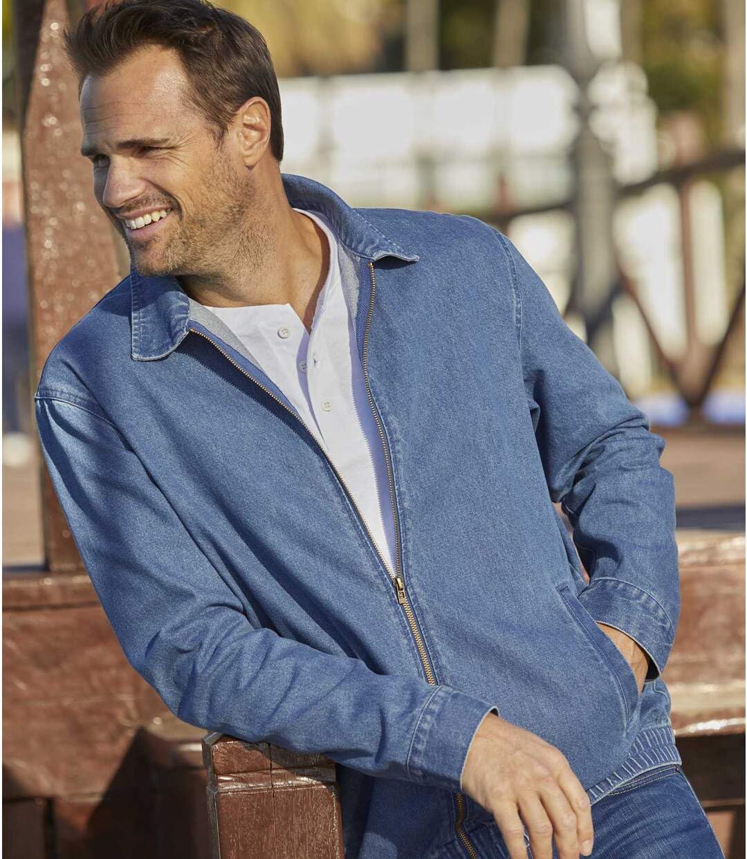 ATLAS FOR MEN - Giacca di jeans - Disponibile nelle taglie grandi da M a 5XL