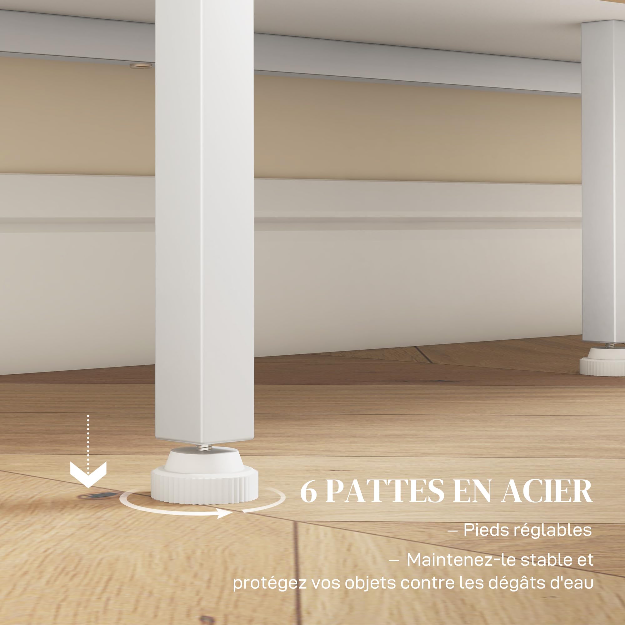 HOMCOM Aparador de Cocina Mueble Aparador con Puerta de Malla 4 Compartimentos Abiertos y Estante Ajustable Mueble de Cocina Moderno Bueffet para Salón Comedor 120x37x81,5 cm Blanco