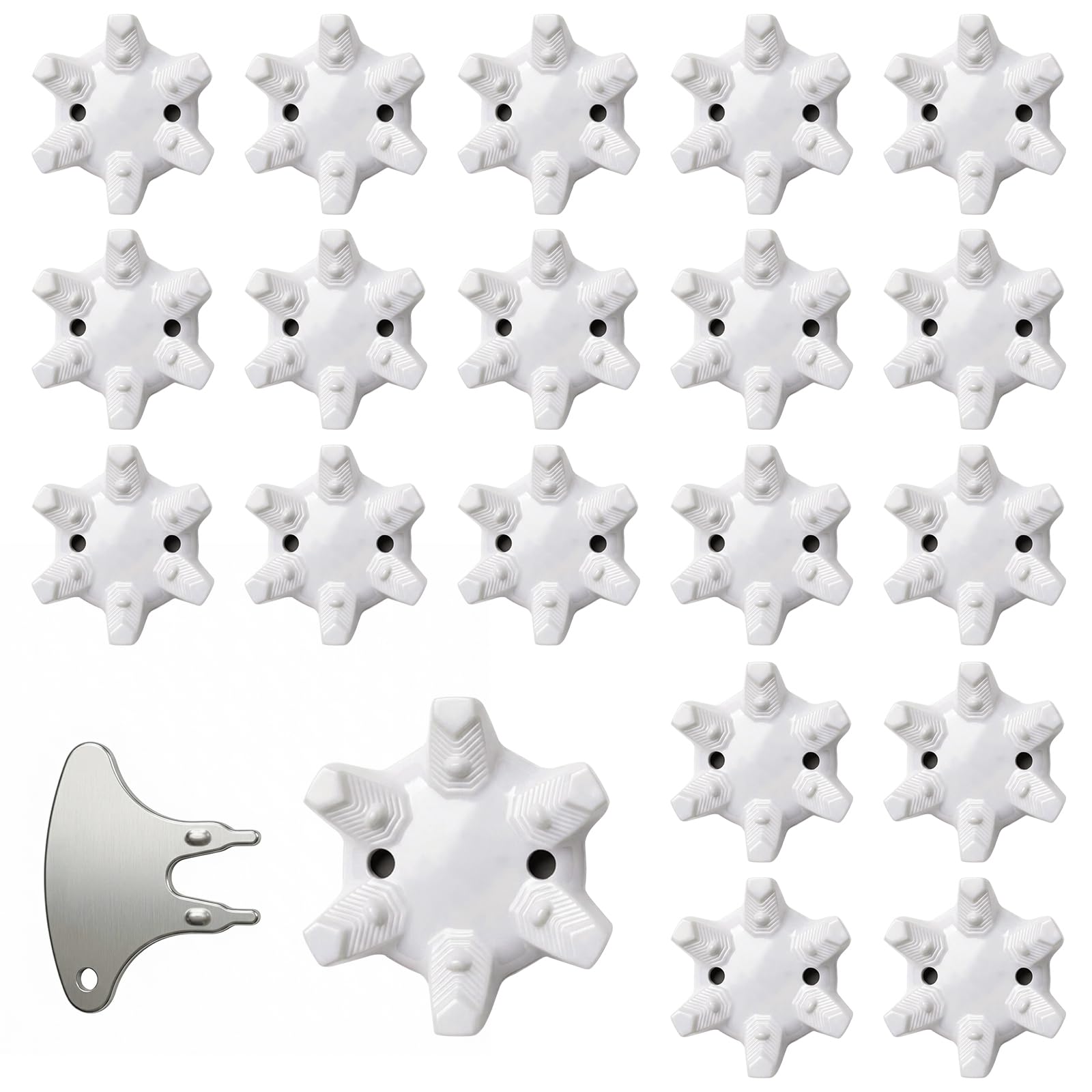 Picos de golf blancos Second Adi en pack de 20 unidades para zapatos 6