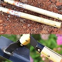 Vista 9 de Jardín japonés Paisajismo Triángulo Azada Herramienta de Jardín Pala de jardín Japonés Mango de madera de acero inoxidable Mango Triángulo Deshierbe