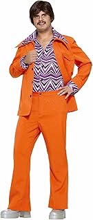 Orange Leisure Suit Costume for Adults, Men's Standard