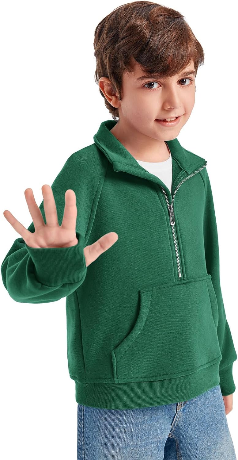 Haloumoning Boys Thumb Hole Sweatshirts Half Zipper Kuwait Ubuy - Main Image