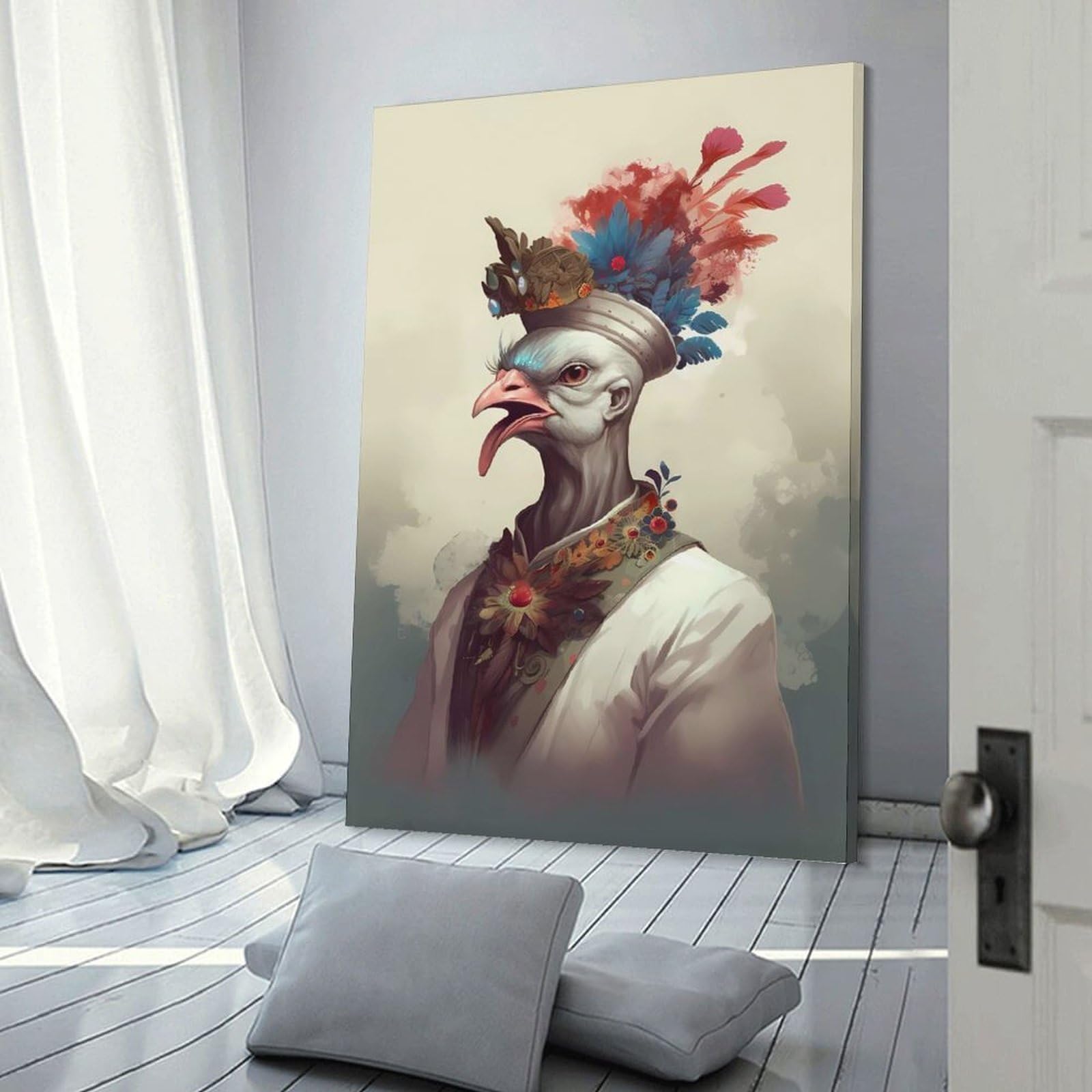 Junmoney Home Decor Wall Art Turkey Whimsical, 20x30inch(50x75cm), for New Homes, Bedrooms Or Workspaces, Decorative Present for New Homes