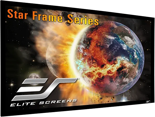 Elite Screens 135" Fixed Frame Projector Screen, Wall Mount, ISF Certified CineWhite UHD-B, Works with Standard, Short Throw & UST Projectors, SF135HW2