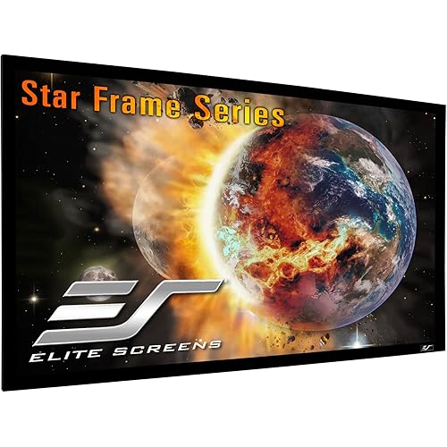 Elite Screens 100" Wall Mount Fixed Frame Projector Screen Diagonal 16:9, 8K/4K Ultra Hd Ready, Aluminum Frame, Projection Screen for Indoor Home Movie Theater Cinema, SF100HW2, CineWhite 1.3 Gain