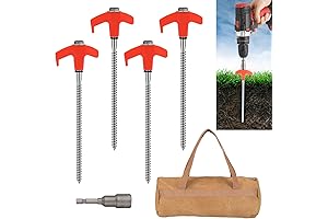 Heavy-Duty Hex Pegs Screw in Tent Stakes 8PCS - Secure Your Shelter in Any Terrain