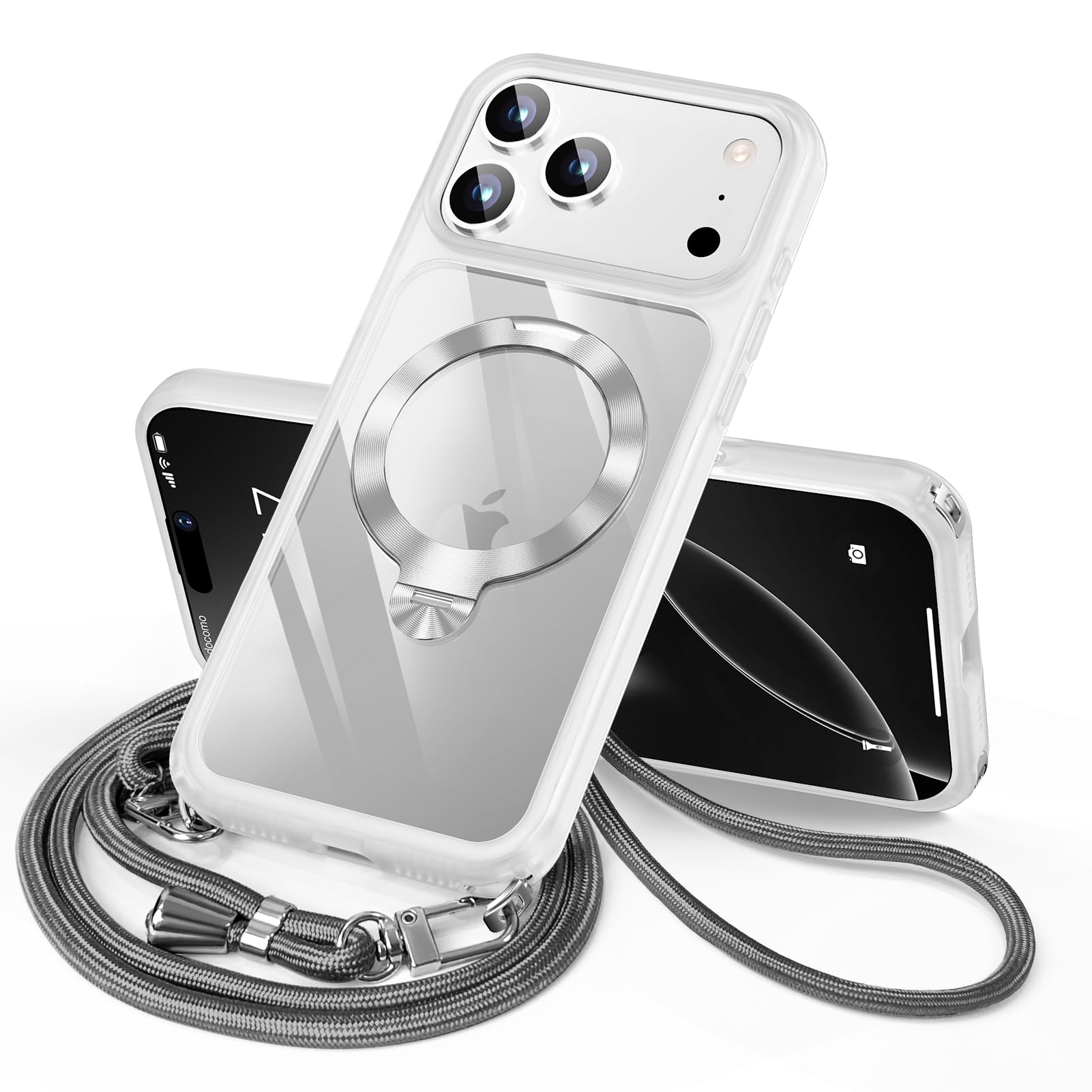 Amazon.co.jp: LUTSIDUTA iPhone 17 Pro Max 用 ケース ダブルリング