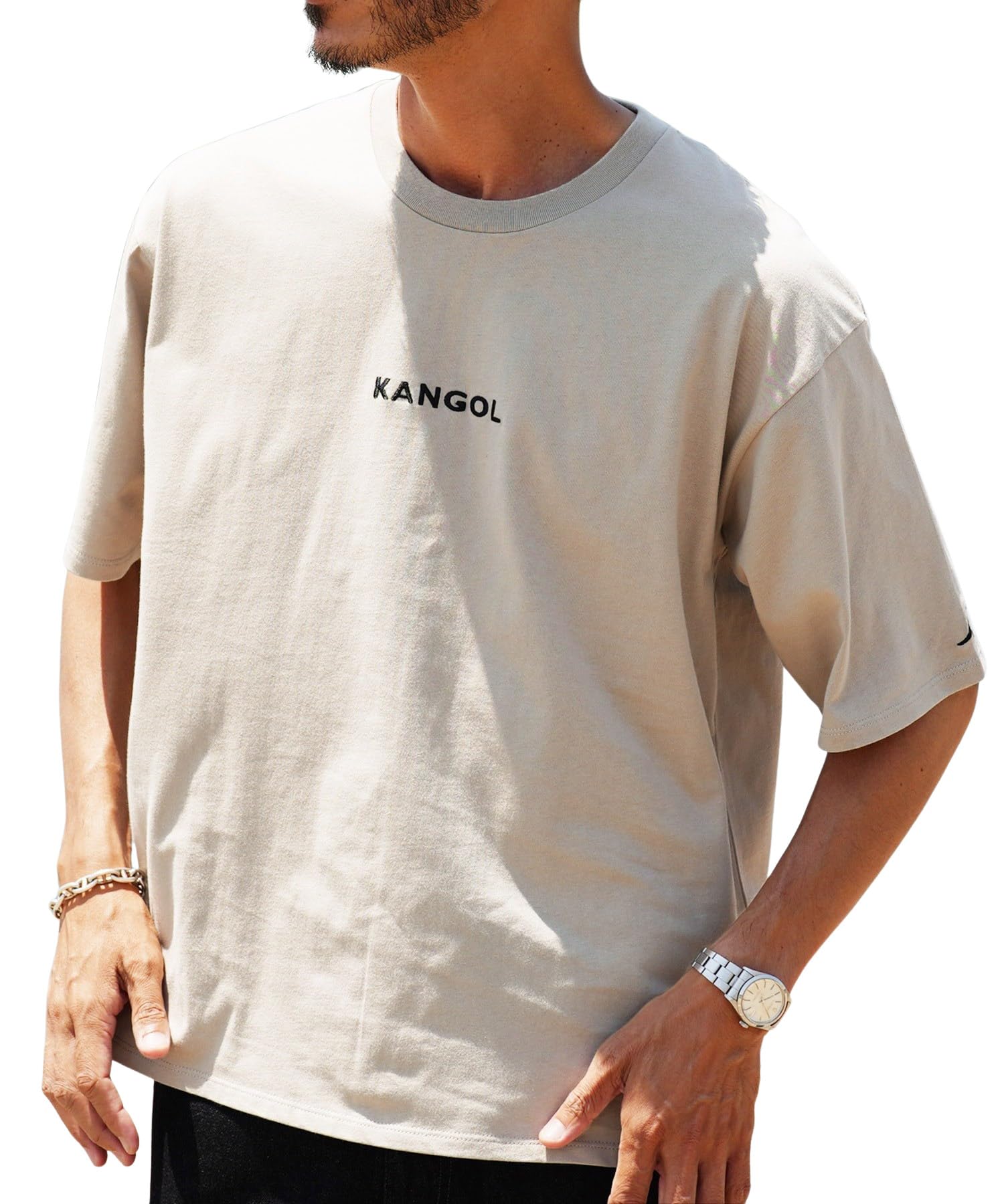 45R 半袖 クルーネック Tシャツ カットソー 3 ボタニカル柄 ベージュ♪ Amazon | [カンゴール] LULU別注 S グレージュA Tシャツ クルーネック