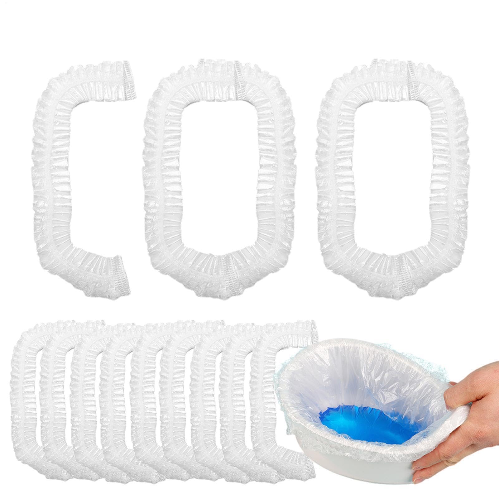 Borse per vasino portatile 100 pezzi in polietilene con elastico per bambini