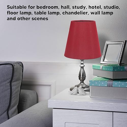 Miniatura 6 de Juego de 6 pantallas de candelabro, pequeñas y modernas que se enganchan a la bombilla, pantallas de lámpara de campana para lámpara de piso de