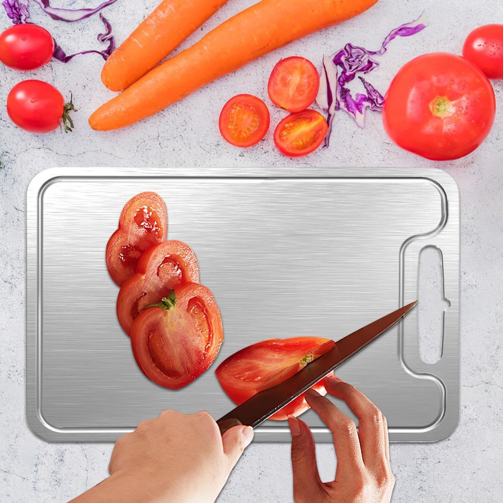 Tagliere da cucina, resistente e sicuro, strumento per la preparazione dei pasti, ideale per chef domestici e appassionati di cucina, design versatile per l'uso quotidiano