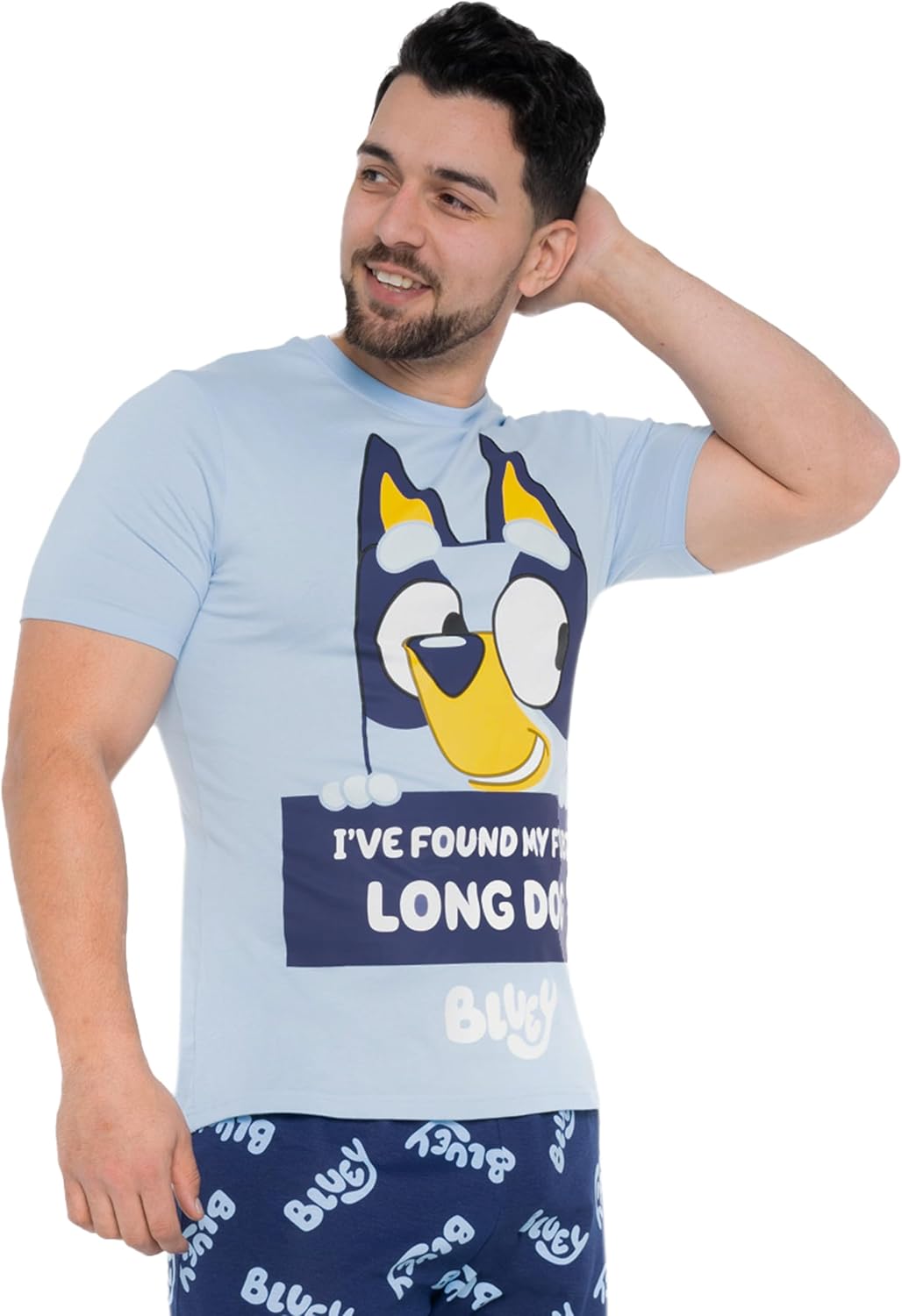 Bluey Adult Pajamas | Mens Cotton Pajamas | Short Sleeve Mens Pjs - Image 2