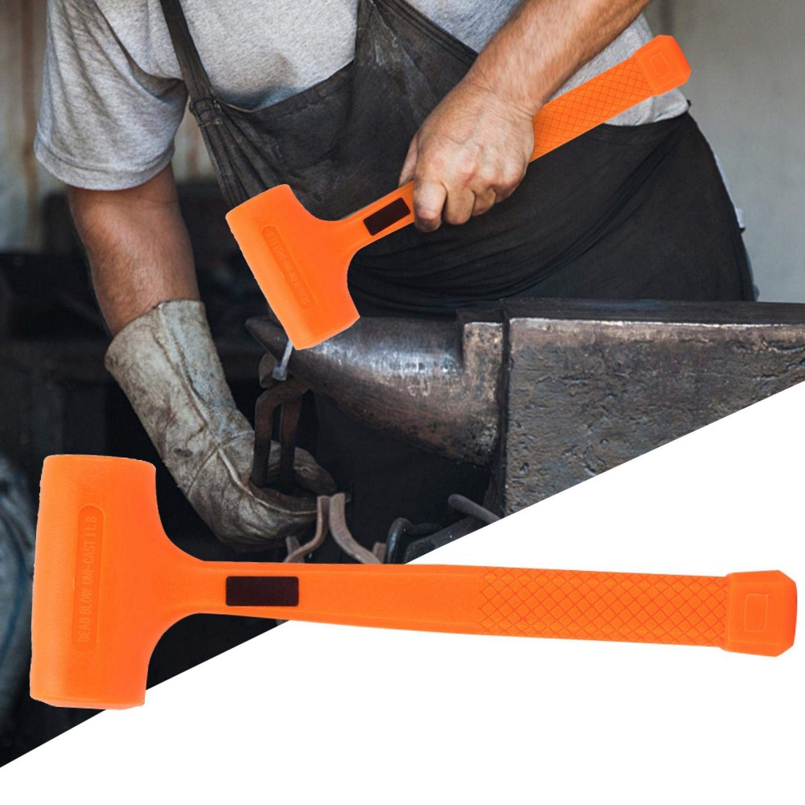 4PC Dead Blow Hammer, Neon Orange 1, 2, 3, 4LB,Jikkolumlukka